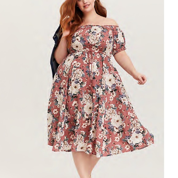 rose pink midi dress